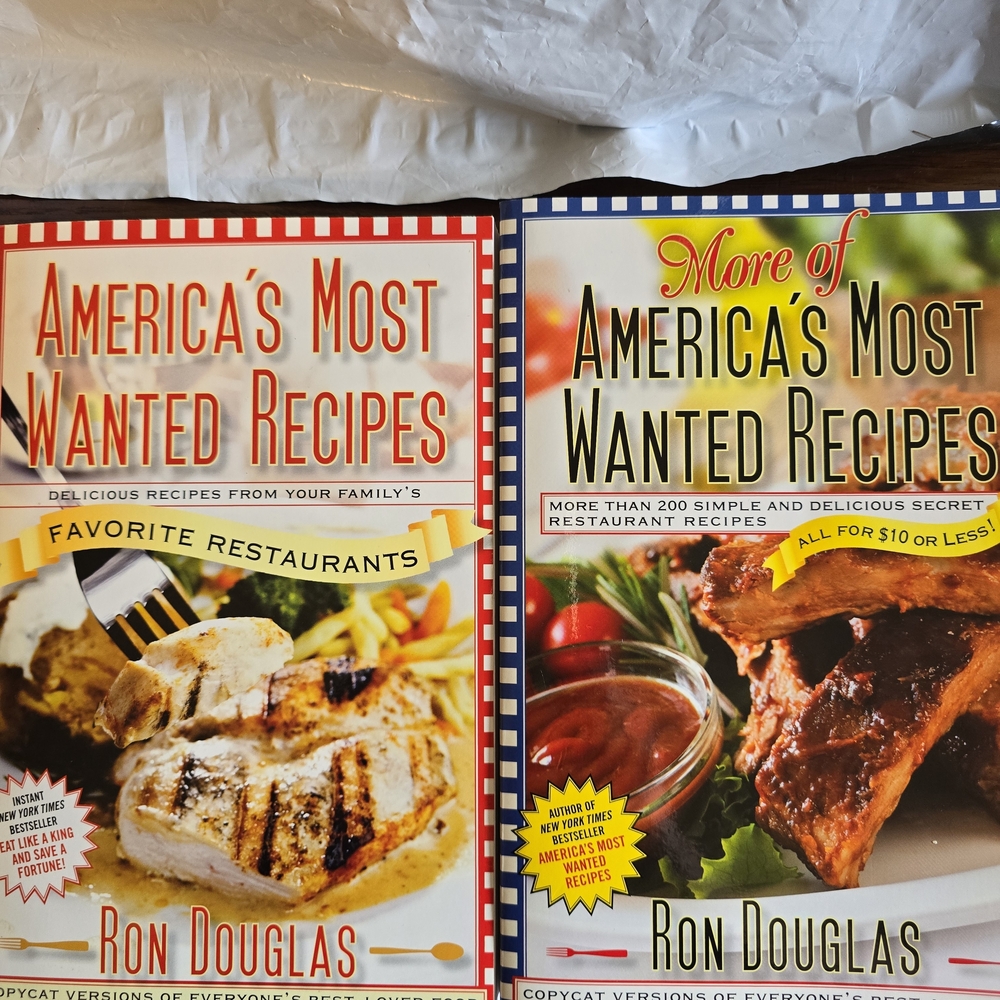America's Most Wanted Recipes Cookbook Set New 2 Piece